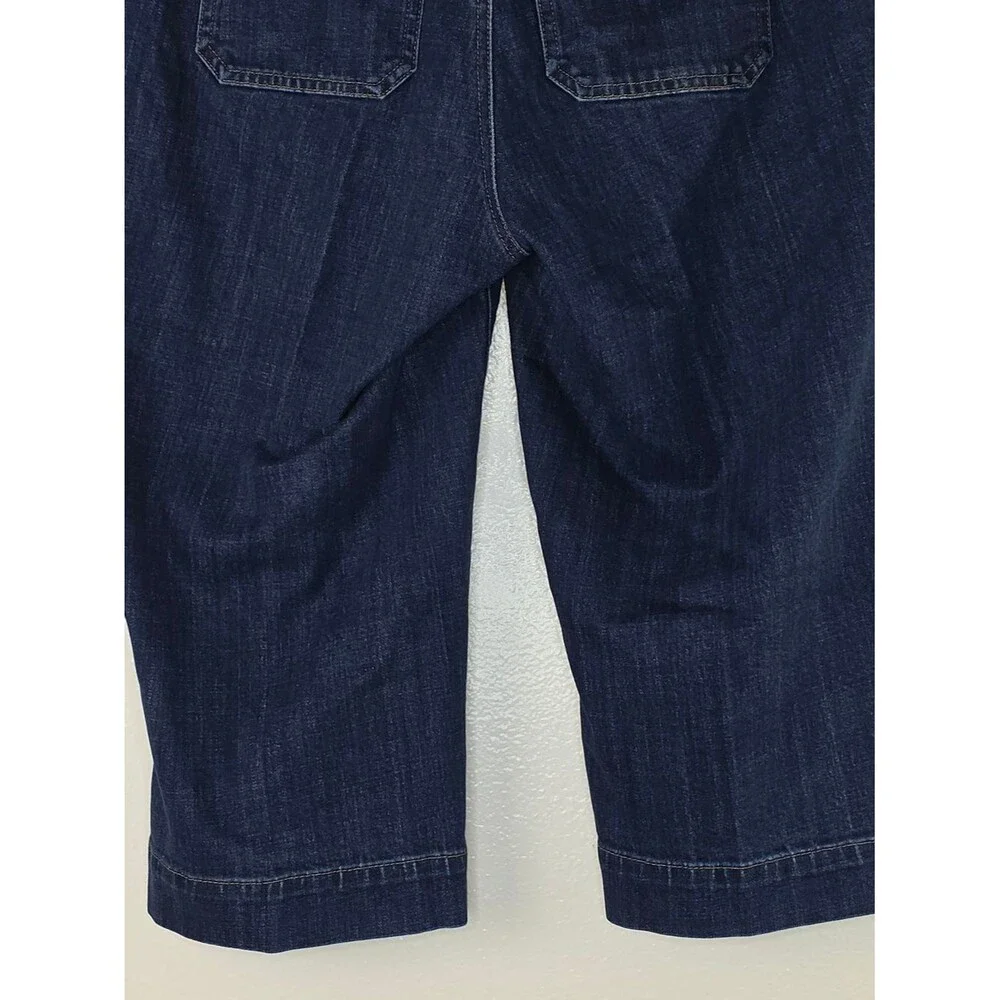 Talbots Flawless High Rise Wide Crop Jeans Dark Blue Size 16WP